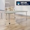 Flash Furniture Commercial Adjustable Height Kidney Activity Table with Locking Casters-LTGY XU-A4872-KIDNY-LTGRY-T-P-CAS-GG - alternate 8