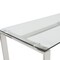 Homeroots Pro Mod Clear Glass and Polished Stainless Steel Desk 400740 - alternate 7