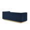 Homeroots 84" Navy Blue Velvet Sofa With Legs 543970 - alternate 8