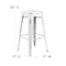 Flash Furniture 4PK 30"H Backless Distressed White Metal Barstool 4-ET-BT3503-30-WH-GG - alternate 8