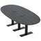 Skutchi Designs 8 Person Conference Table With Power Unit | 8' Boval Table | Harmony Series HAR-BOVL-48X96-T.BK-WA7949-EBLK - alternate 1
