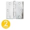 Global Door Controls 3.5 in Leaf W x 3.5 in Leaf H, Brushed Chrome CP3535-26 - alternate 1