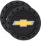 Plasticolor Round With Chevy Gold Bowtie Black PVC Without Coaster Holder Set Of 2 000648R01 - alternate 1