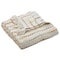 Homeroots 50" X 60" Cream Kantha Cotton Striped Throw Blanket with Embroidery 516630 - alternate 6