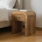Homeroots 16" Beige Solid Wood One Drawer Nightstand 651526 - alternate 10