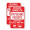 Signmission Reserved Parking for Physicians' Patients Unauthorized , 12'' X 18'', Heavy Gauge Aluminum, 2PK A-1218-2PACK-23080 - alternate 1