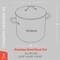 Emporio Kitchen Stainless Steel 20QT Stockpot with Glass Lid, Even-Heat Base, Riveted Handles, Oven Safe EMPKSSTKP20 - alternate 5