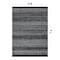 World Rug Gallery Contemporary Minimalistic Stripe LInes Area Rug 5 ft x 7 ft Black WR30BLACK5X7 - alternate 9