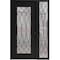 Vdomdoors Aluminum Door Iron 1600 Black Entry Steel Metal Classic Painted 52 x 80 (36+16 x 80)-Left Inswing IRON1600EXD-BLK-W36+16xH80-LH-I - alternate 1