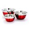 Oster Rosamond 3 Piece Stainless Steel Round Mixing Bowls in Red 109498.03 - alternate 1