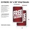 Signmission Free Vacuum, Vinyl Decals Only 24 Inch x 36 Inch, Vinyl Decal, 2PK DSB-2436-2PACK-30377 - alternate 2