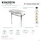 Kingston Brass 36" Ceramic Console Sink with Stainless Steel Legs, 8-Inch, 3-Hole, White/Brushed Brass KVPB36198W387 - alternate 2