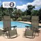 Lavish Home Zero Gravity Chairs with Table and Holders, Gray Outdoor Recliners, Set of 2 80-ANTIG-2 - alternate 6