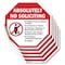 Signmission Absolutely No Soliciting No Politi, 4 inch X 4 inch, Vinyl Decal, 5PK OC-D-5PACK-4-18 - alternate 1