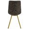Leisuremod Markley Modern Leather Dining Chair with Gold Legs, Grey, 2PK MCG18GR2 - alternate 5