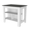 Homeroots 41in Gray and White Wood Kitchen Island Set With Storage 519045 - alternate 1