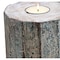 Homeroots 5" Brown And White Solid Wood Tabletop Tealight Candle Holder 554700 - alternate 5