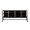 Homeroots 70in Black Solid Wood Sideboard with Four Glass Doors 380208 - alternate 1
