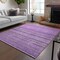 Homeroots 3' X 5' Purple Eggplant And Lilac Striped Washable Indoor Outdoor Area Rug 577793 - alternate 8