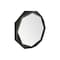 Homeroots 32" Octagon Black Wood Frame Wall Mirror 376441 - alternate 7