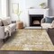 Homeroots 9' X 12' Gold Brown And Beige Abstract Washable Indoor Outdoor Area Rug 597966 - alternate 8
