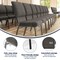 Flash Furniture Advantage Java Church Chairs 18.5" Wide PCHT185-106 - alternate 9