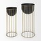 Homeroots Set of Two Black Metal 20 Ounce Round Pot Planters, 2PK 609412 - alternate 6