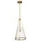 Nuvo Valentine, Medium Pendant, Vintage Brass Finish, Hammered Glass 60/8266 - alternate 6