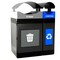 Commercial Zone Products Avante Series Dual Stream Black Trash/Recycling 55 Gallon and 30 Gallon Containers w/ Canopy 787204MSA - alternate 1