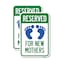 Signmission Blue Reserved Parking for New Mothers, 18'' X 24'' 2 Signs, Heavy Gauge Aluminum, 2PK A-1824-2PACK-24297 - alternate 1