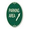 Signmission Parking Area Up Right Arrow Symbol, 12 Inch X 18 Inch Architectural Oval, Heavy Gauge Aluminum A-OV-G-1218-24613 - alternate 1