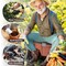 Pure Garden Rolling Garden Cart w/ Seat Plastic Storage w/ Bench & Tool Tray Gardening Stool 50-LG1509 - alternate 9