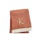 Homeroots 55" X 70" Terra Cotta White Herringbone Cotton Blend K Initial Throw Blanket w/ Tassels Embroidery 680600 - alternate 1