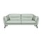 Homeroots 87" Mint Green Leather Sofa With Black Legs 546413 - alternate 7
