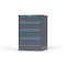 Strong Hold 4 drawer cabinet - (2x 8ft, 2x 9ft) - Blue accents - Keyed Alike S3044-PPAAS-0401FS - alternate 3