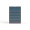 Strong Hold 10 drawer cabinet - (3x 2ft, 6x 3ft, 1x 4ft) - Blue accents - Keyed Alike S3044-PPAAS-1002FS - alternate 1