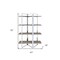 Homeroots 72" Natural And Silver Metal and Wood Four Tier Etagere Bookcase 486294 - alternate 5