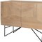 Homeroots 44in Natural and Black Solid Wood and Metal Carved Geometric Accent Cabinet With Two Doors 611066 - alternate 5