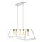 Jonathan Y Floyd 38" 5-Light Bohemian Farmhouse Iron Adjustable LED Pendant, White/Brass Gold JYL7521B - alternate 1