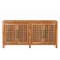 Homeroots 71in Brown Solid Wood Carved Geometric Sideboard with Four Doors 634325 - alternate 1