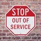 Signmission Stop Out of Service, 6 Inch X 6 Inch, Plastic Sign OC-P-6-227 - alternate 6