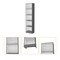 Homeroots 71" Gray And White Wood Five Tier Bookcase 546196 - alternate 1
