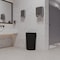 Regal Altair 21 Gallon Half Round Black Plastic Trash Can, Heavy-Duty Space-Saving Design ZR-TC-410-BK - alternate 4