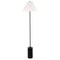Homeroots 64" Black And White Floor Lamp With White Fabric Empire Shade 523498 - alternate 7