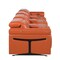 Homeroots 166" Camel Top Grain Leather Reclining Metal USB Sofa 720374 - alternate 5