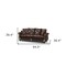 Homeroots 95" Brown Chenille Convertible Futon Sleeper Sofa And Toss Pillows With Storage 607081 - alternate 6