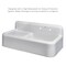 Whitehaus Collection Heritage Front Apron Single Bowl Fireclay Sink with Integral Drainboard and High Backsplash WHQD4220-WHITE - alternate 5