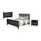 Homeroots Three Piece Black Solid Wood Bedroom Set 569576 - alternate 6