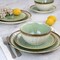 Gibson Elite Mayfair Bay 12 Piece Stoneware Dinnerware Set in Green 134000.12 - alternate 6