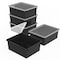 Storex Deep Storage Tray with Lid, Black 62543U05C - alternate 2
